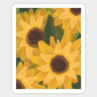 Bold Yellow Sunflowers Sticker